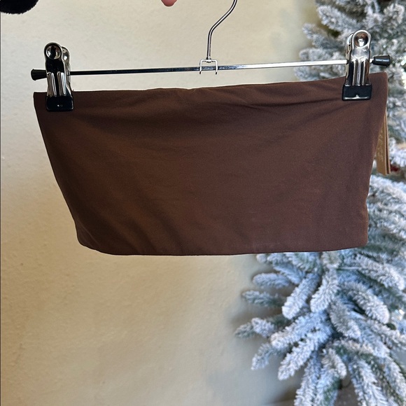 NWT Skims Fits Everybody Bandeau Crop Cocoa Brown Size XS - Picture 3 of 8